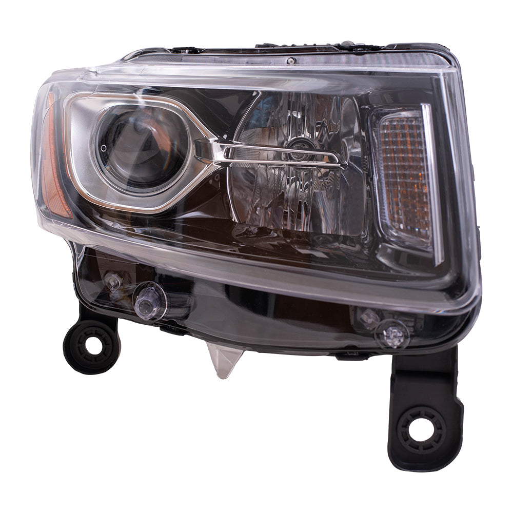 2014-2016 Jeep Grand Cherokee Halogen Combination Headlight Assembly With Black Bezel RH