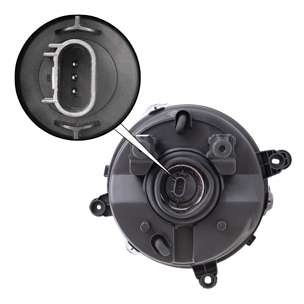 Brock Replacement Passenger Halogen Headlight Compatible with 2007-2010 Compass 2007-2017 Patriot 5303842AE