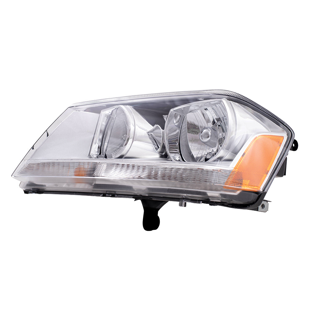 Headlight Assembly for 08-14 Dodge Avenger Drivers Lens Chrome Bezel 5116203AE