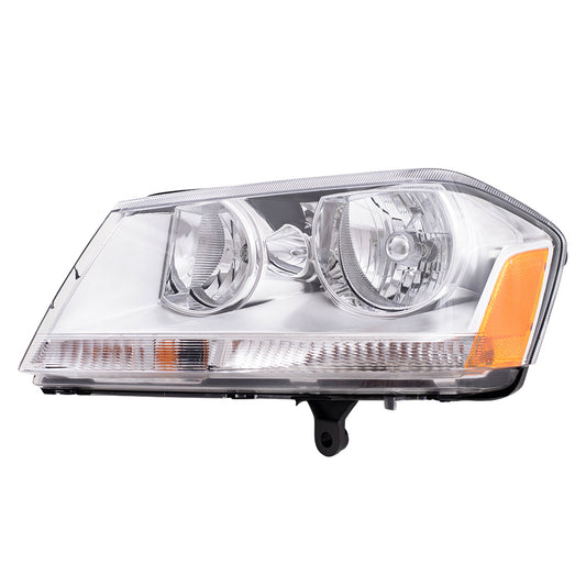 Headlight Assembly for 08-14 Dodge Avenger Drivers Lens Chrome Bezel 5116203AE