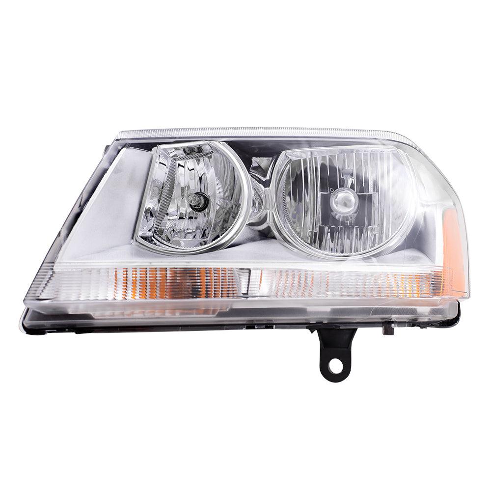 Headlight Assembly for 08-14 Dodge Avenger Drivers Lens Chrome Bezel 5116203AE