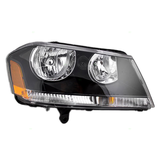 Headlight Assembly for 08-13 Dodge Avenger Passengers Lamp Black Bezel 5303744AD