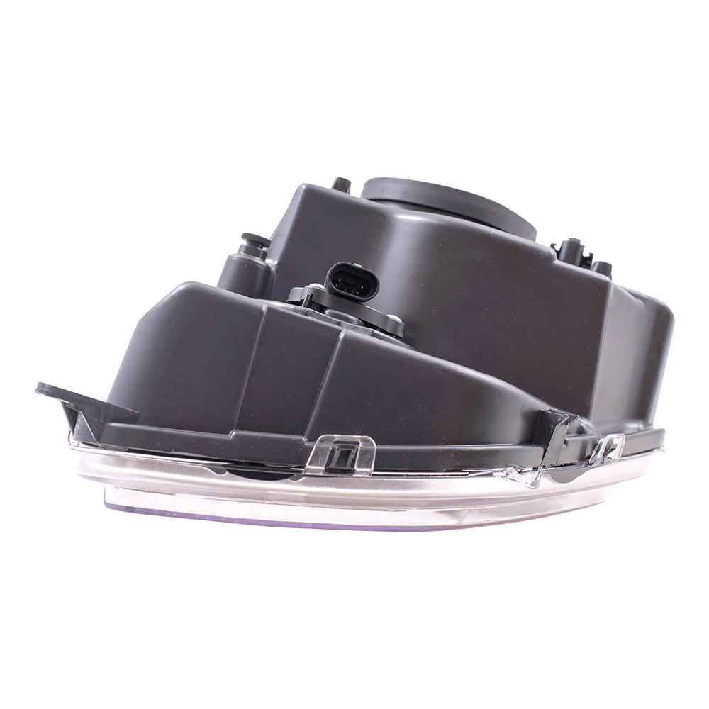 Brock Aftermarket Replacement Passenger Right Halogen Combination Headlight Assembly With Fog Light Chrome Bezel Compatible With 2008-20012 Jeep Liberty
