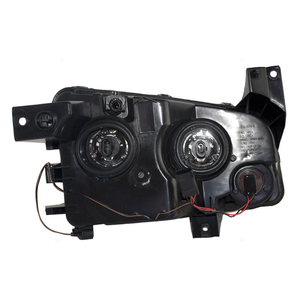 Brock Headlight Assembly for 06-10 Dodge Charger Drivers Halogen w/ Amber Signal Light