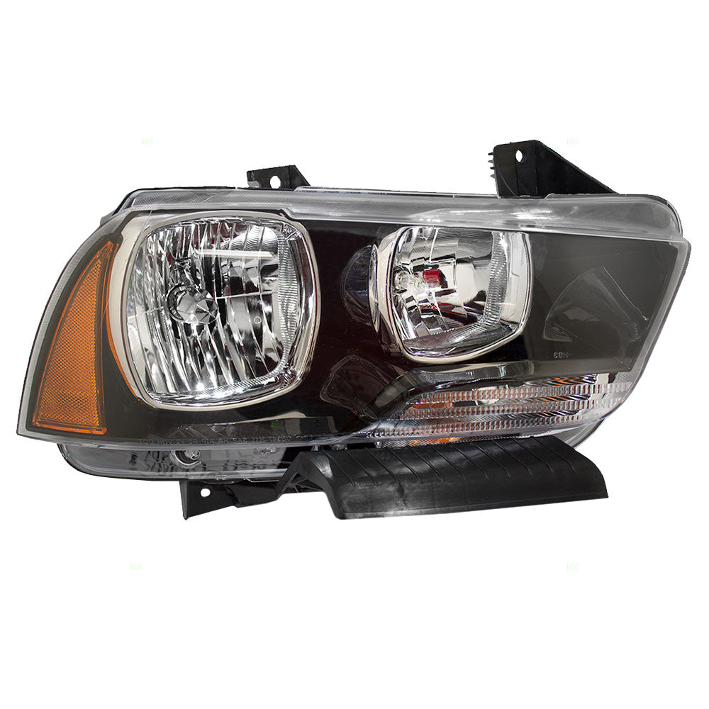Brock Replacement Passenger Halogen Headlight Compatible with 2011-2014 Charger 57010410AC