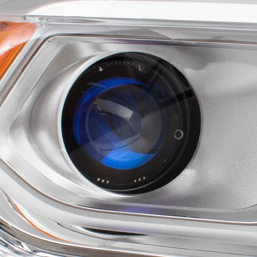 Brock Replacement Passenger Halogen Combination Headlight Chrome Trim Compatible with 2014-2015 Durango 68188730AF