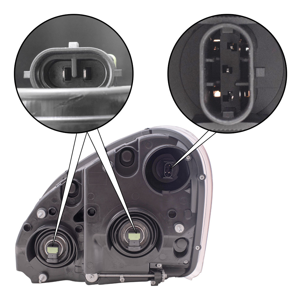 Brock Replacement Drivers and Passengers Side Halogen Headlights Compatible with 2008-2017 Cascadia