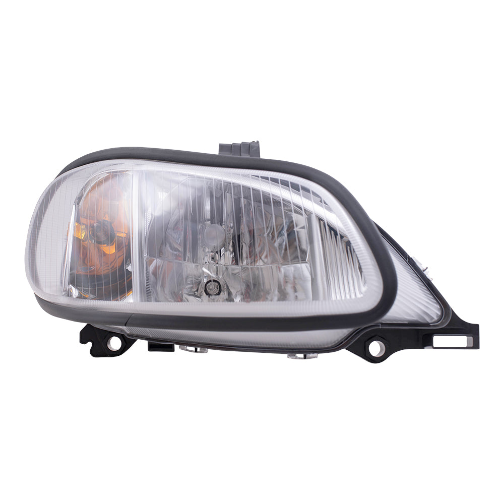 Brock Replacement Passenger Halogen Headlight Lens Compatible with 2002-2019 M2 and 2004-2009 SAF-T-LINER C2 A06-75732-005