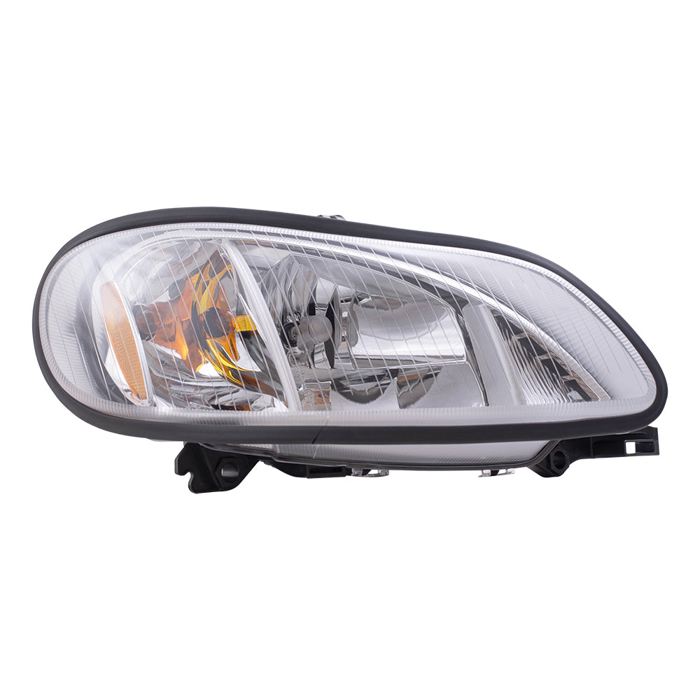 Brock Replacement Passenger Halogen Headlight Lens Compatible with 2002-2019 M2 and 2004-2009 SAF-T-LINER C2 A06-75732-005