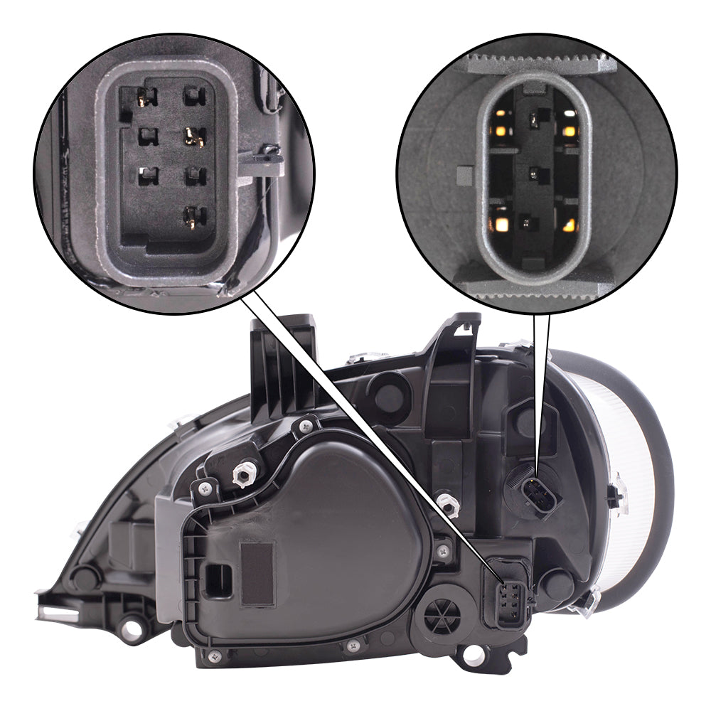 Brock Replacement Passenger Halogen Headlight Lens Compatible with 2002-2019 M2 and 2004-2009 SAF-T-LINER C2 A06-75732-005