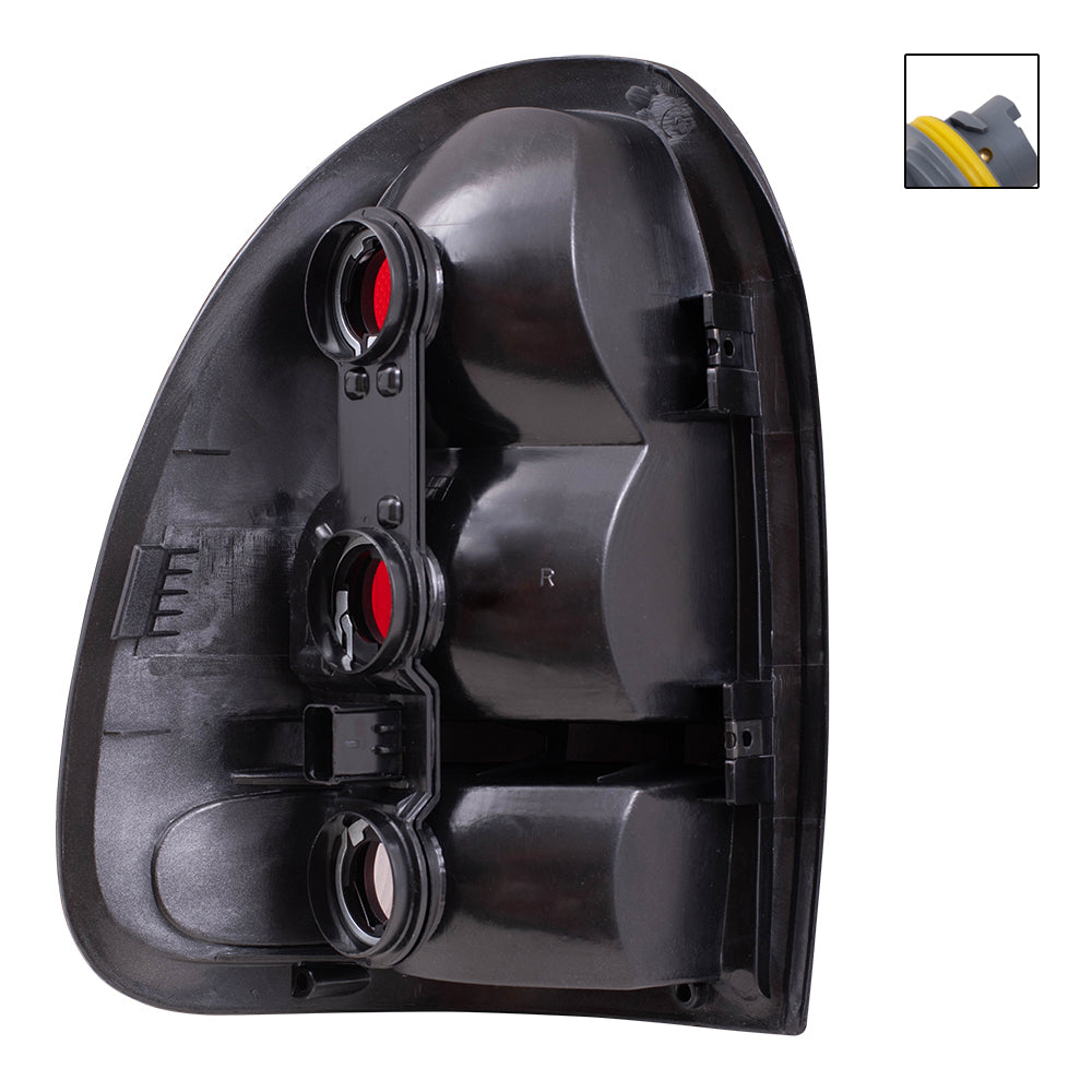 Brock Replacement Tail Lights W/Circuit Board & Tail Light Bulb Sockets W/O Bulbs 8 Piece Set Compatible with 96-00 Town & Country/Caravan/Grand Caravan/Voyager/Grand Voyager 98-03 Durango