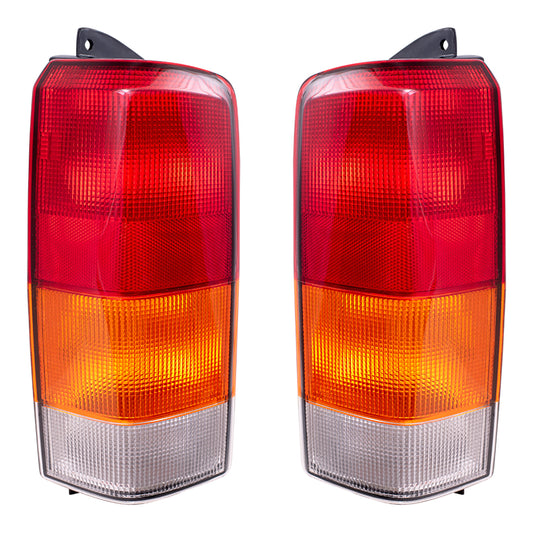 Brock Replacement Set Driver and Passenger Taillights Compatible with 1997-2001 Cherokee 4897399AA 4897398AA