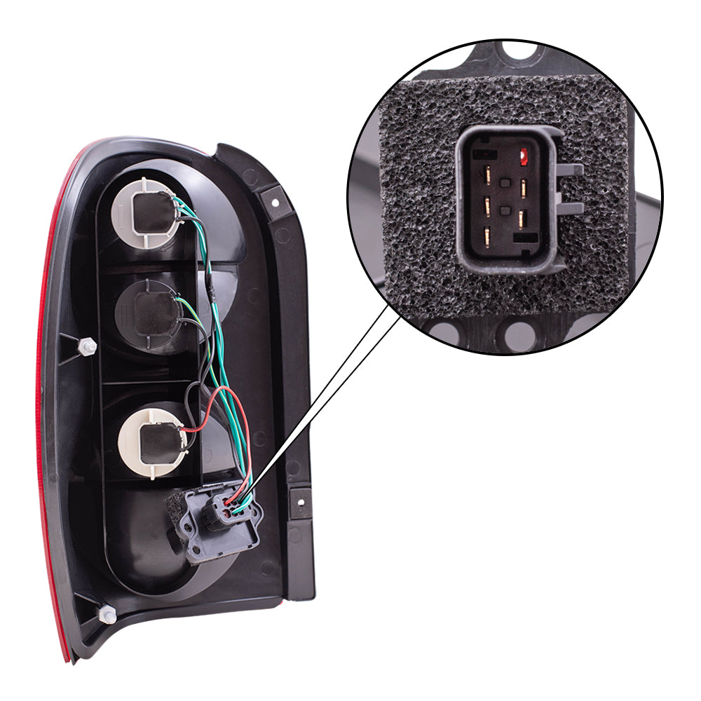 Brock Replacement Passenger Tail Light Compatible with 2005-2007 Liberty 55157060AD