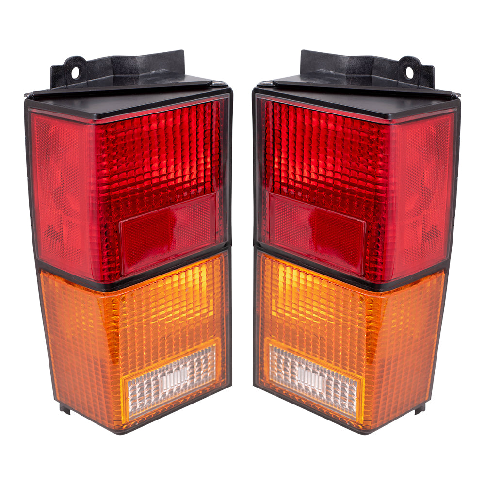Brock Replacement Set Driver and Passenger Tail Lights Compatible with 1984-1996 Cherokee 4720501 4720500