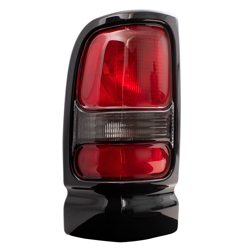 Brock Replacement Set Taillights with Black Bezels Compatible with 1994-2001 1500 1994-2002 2500 3500 Pickup Truck 5EK45DX8AC 5EK44DX8AC