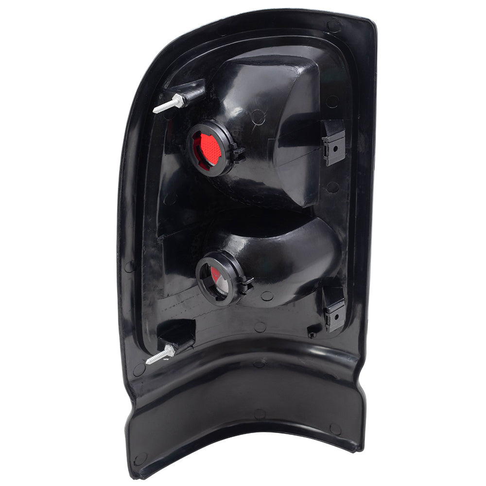 Brock Replacement Tail Lights Compatible with 1994-2001 1500 Pickup Truck 1994-2002 2500 3500 Set with Textured Black Bezels 55055265AC 55055264AC