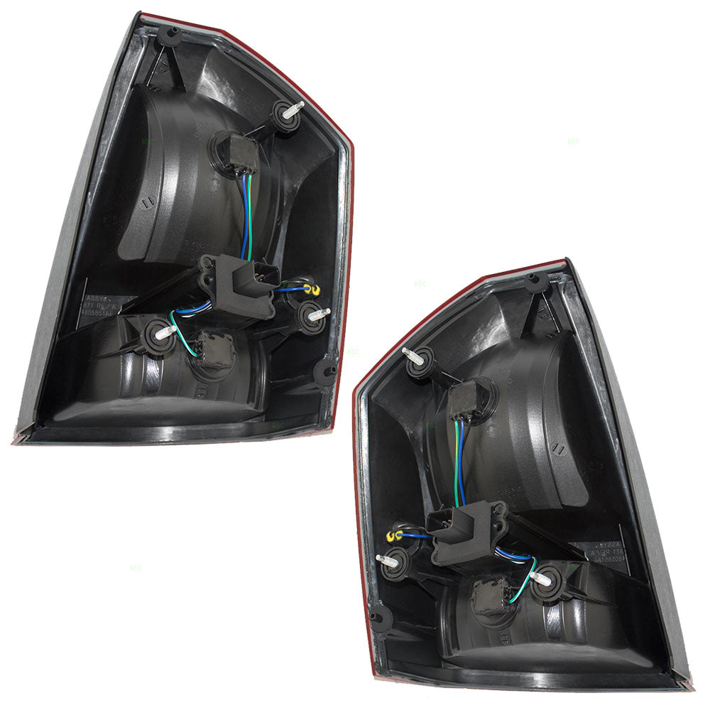 Brock Replacement Set Driver and Passenger Tail Lights Compatible with 2005-2007 300 2.7L 3.5L 4805851AE 4805850AE