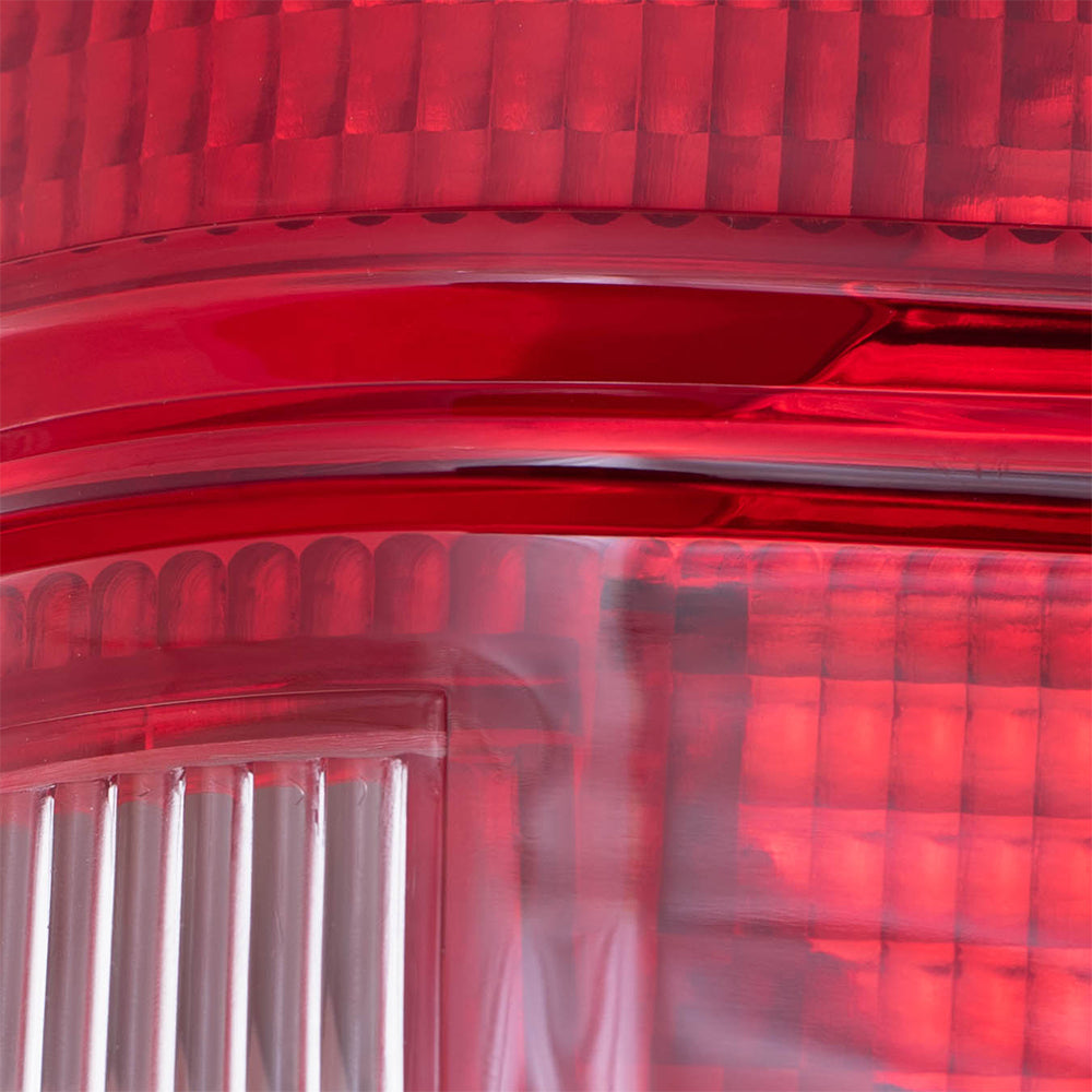 Brock Replacement Set Driver and Passenger Tail Lights Red Trim with Chrome Housing Compatible with 1981-1993 Pickup Truck charger 55054795 55054794
