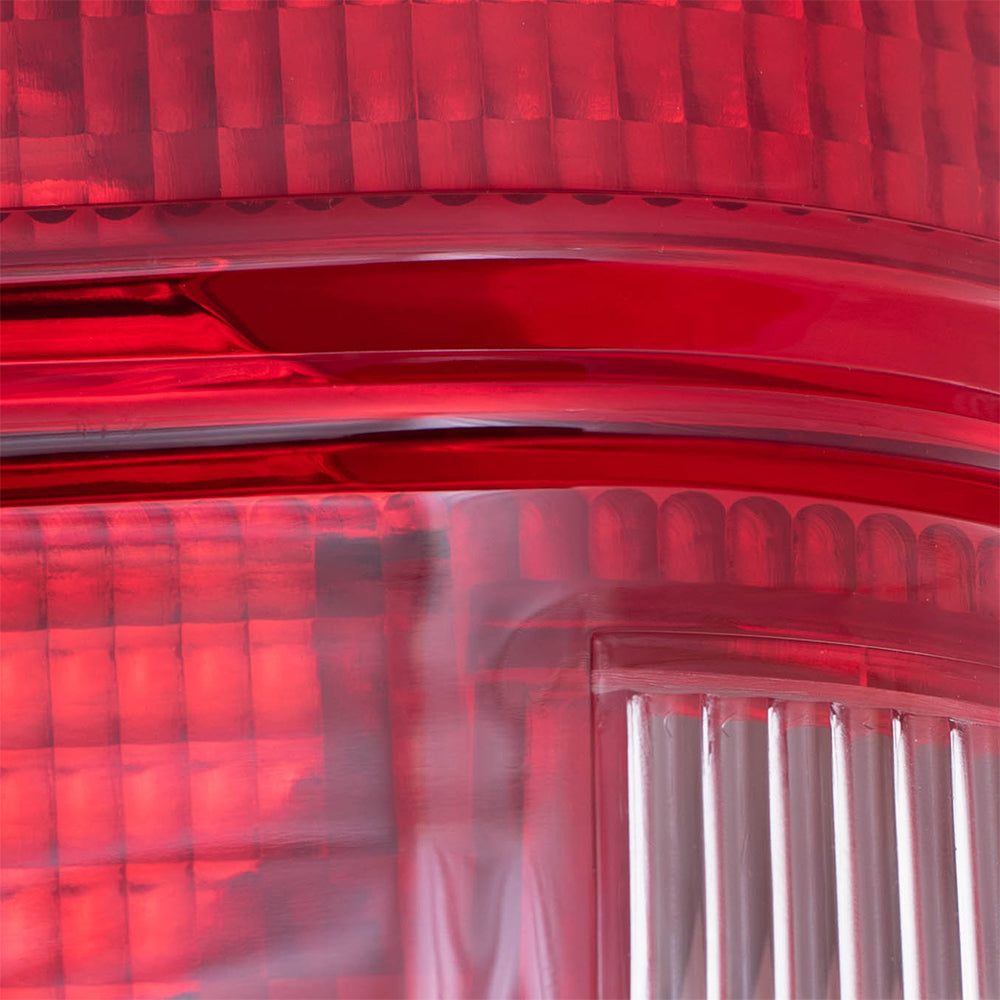 Brock Replacement Driver Tail Light Red Trim with Chrome Housing Compatible with 1981-1993 Pickup Truck charger 55054795