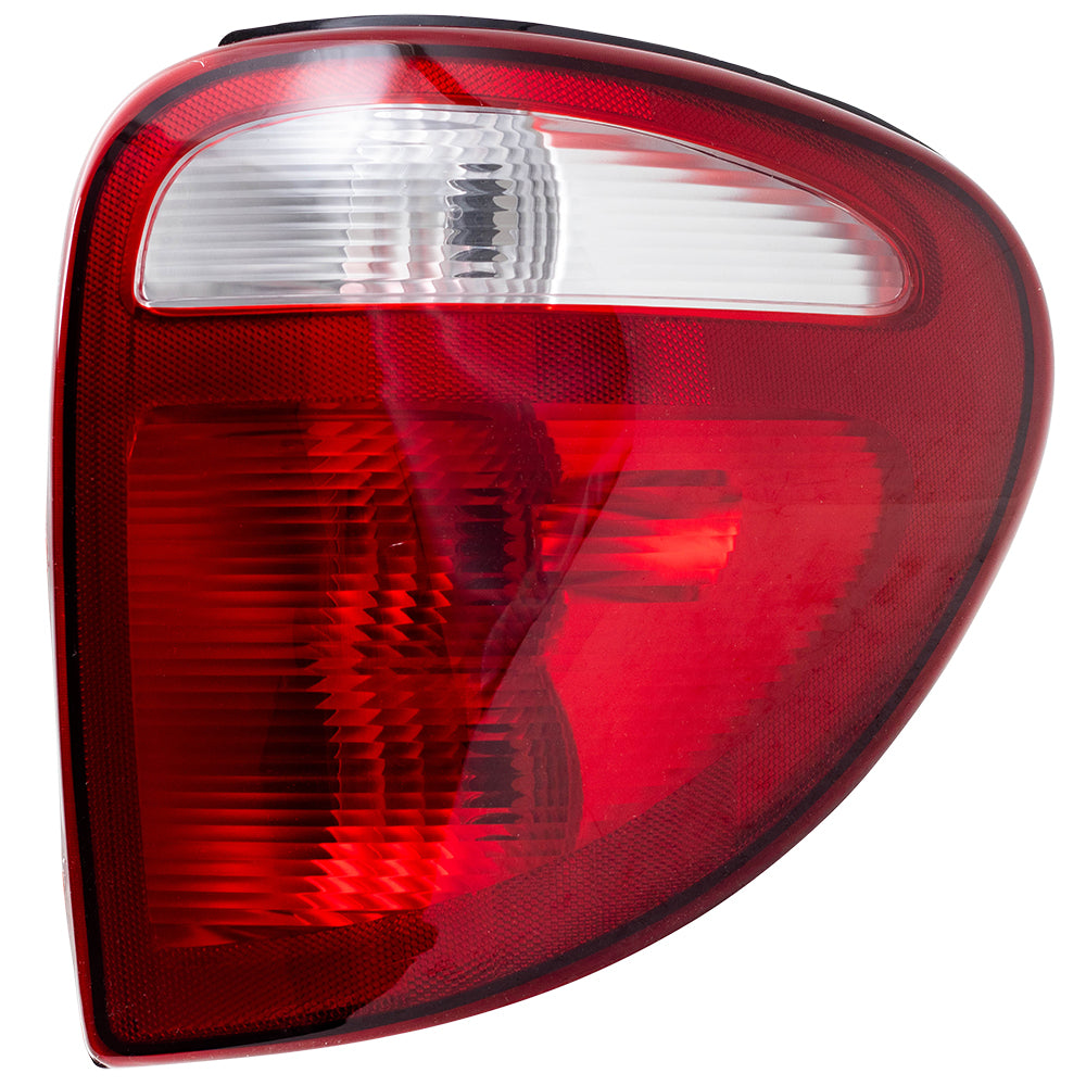 Brock Replacement Set Driver and Passenger Taillights with Connector Plate Compatible with 2001-2003 Caravan Grand Caravan Voyager 4857601AH 4857600AH