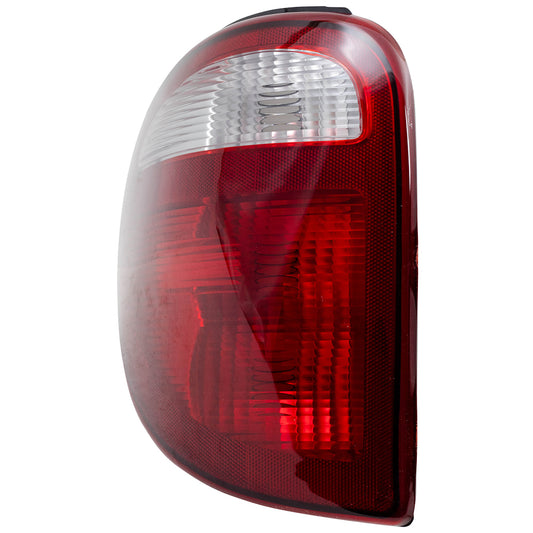 Brock Replacement Driver Taillight with Connector Plate Compatible with 2001-2003 Caravan Grand Caravan Voyager 4857601AH