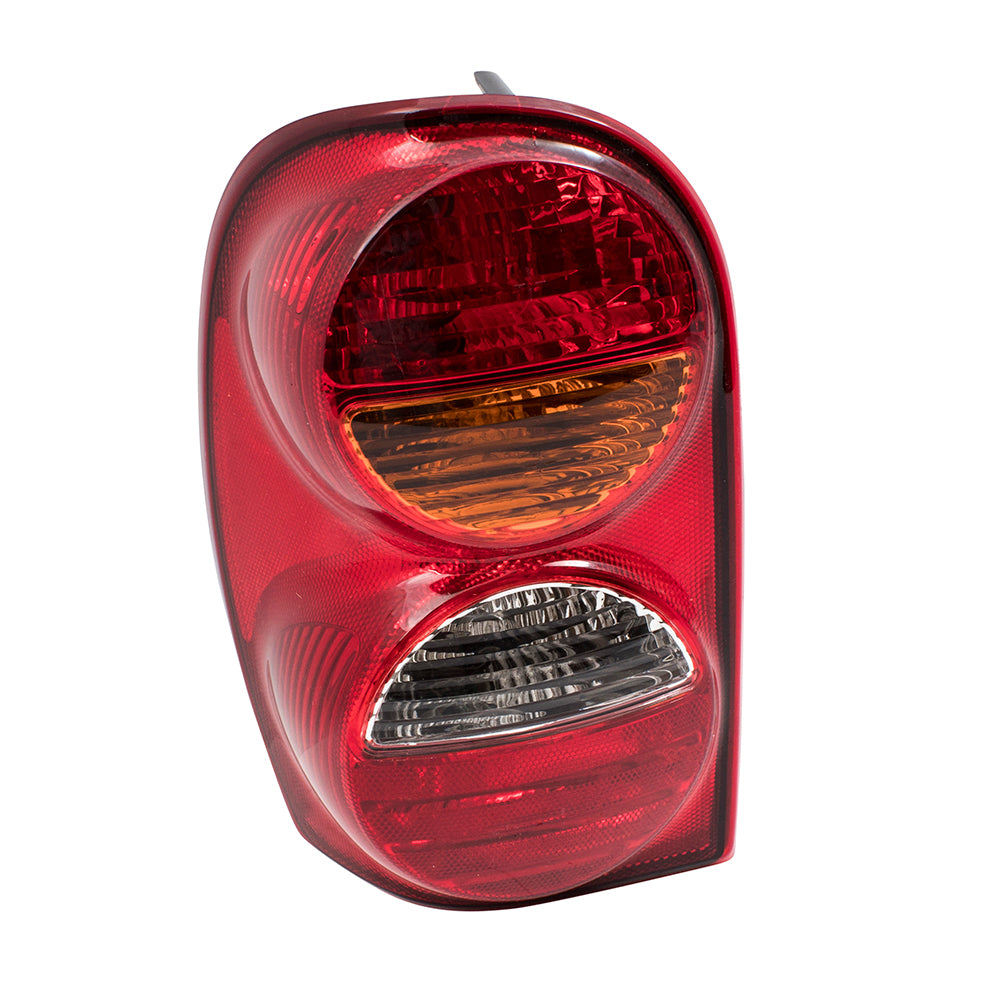 Brock Replacement Driver Tail Light with Harness and Bulb Sockets Compatible with 2002-2004 Liberty 55155829AH