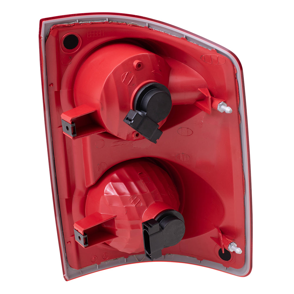 Brock Replacement Driver Tail Light Compatible with 2005-2011 Dakota Pickup Truck 55077605AC