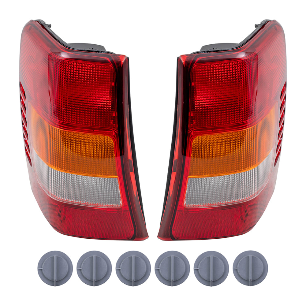 8Pc Tail Lights W/Circuit Board &Bulb Sockets W/O Bulbs for 02-04 Grand Cherokee