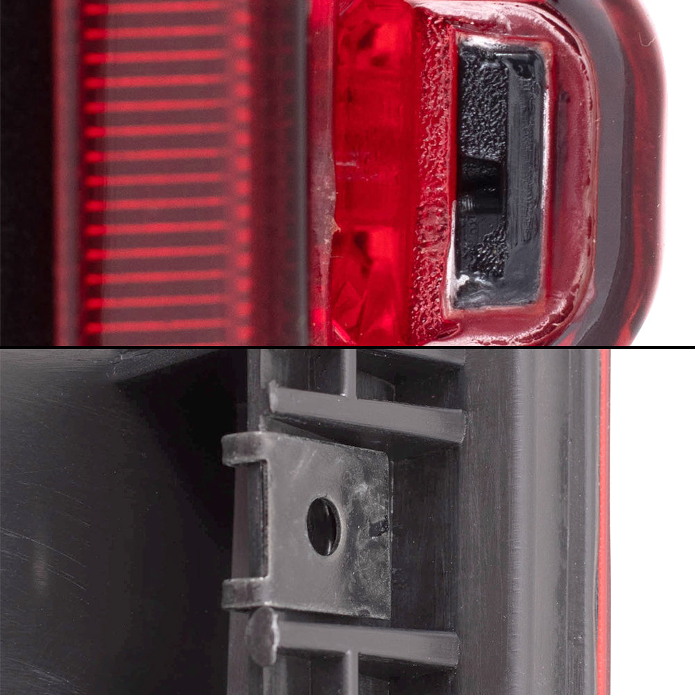 Brock Replacement Driver and Passenger Side Tail Light Units & 3rd Brake Light 3 Piece Set Compatible with 2005-2006 Jeep Grand Cherokee