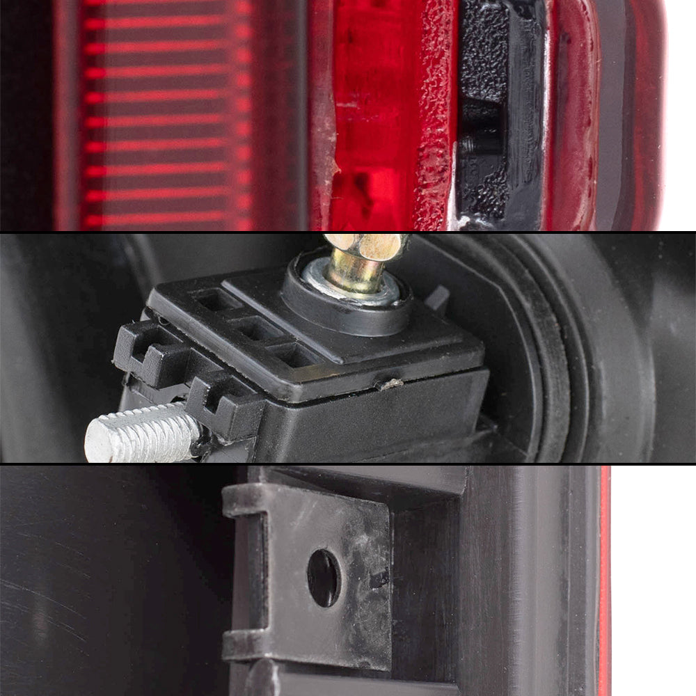 Brock Replacement Driver and Passenger Side Halogen Combination Headlight Assemblies, Tail Light Units & 3rd Brake Light 5 Piece Set Compatible with 2005-2006 Grand Cherokee