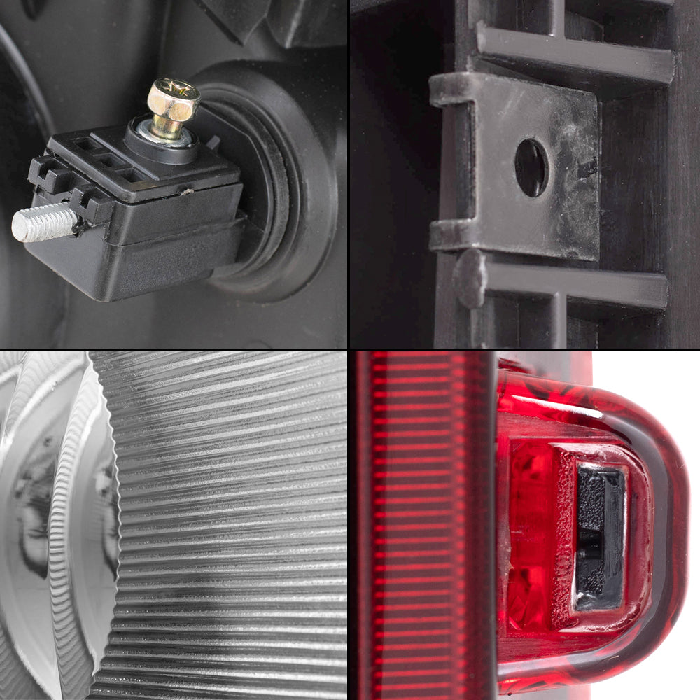 Brock Replacement Driver and Passenger Side Halogen Combination Headlight Assemblies, Fog Light Assemblies, Tail Light Units and 3rd Brake Light 7 Piece Set Compatible with 2005-2006 Grand Cherokee