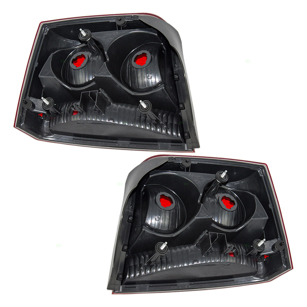 Brock Replacement Set Driver and Passenger Tail Lights Compatible with 2006-2008 Charger 5174407AA 5174406AA