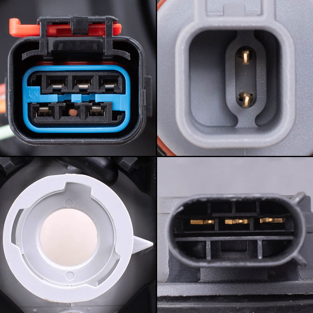 Brock Replacement Driver and Passenger Side Halogen Combination Headlight Assemblies, Fog Light Assemblies and Tail Light Assemblies 6 Piece Set Compatible with 2007 Grand Cherokee