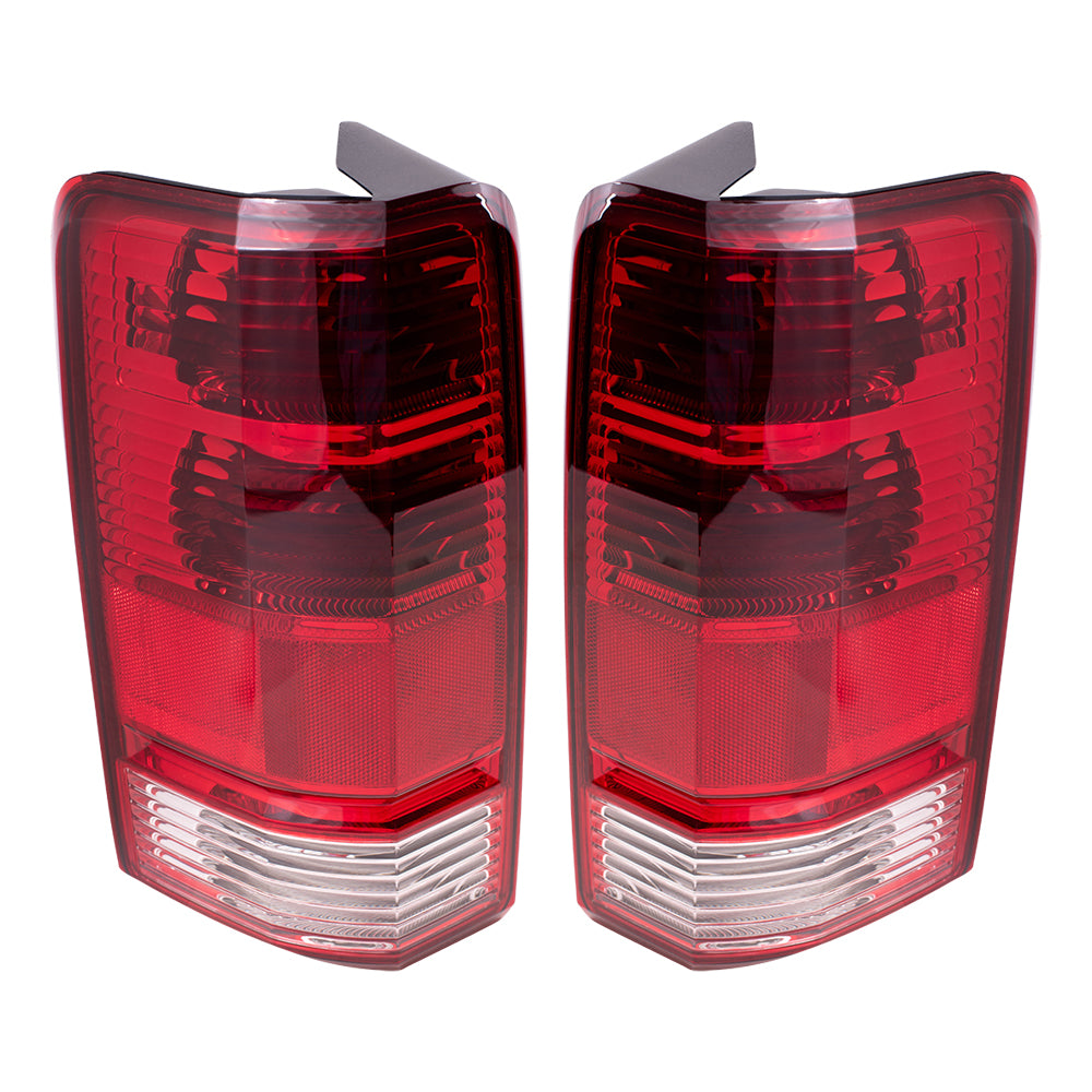 Brock Replacement Set Driver and Passenger Tail Lights Compatible with 2007-2011 Nitro 55157151AG 55157150AC
