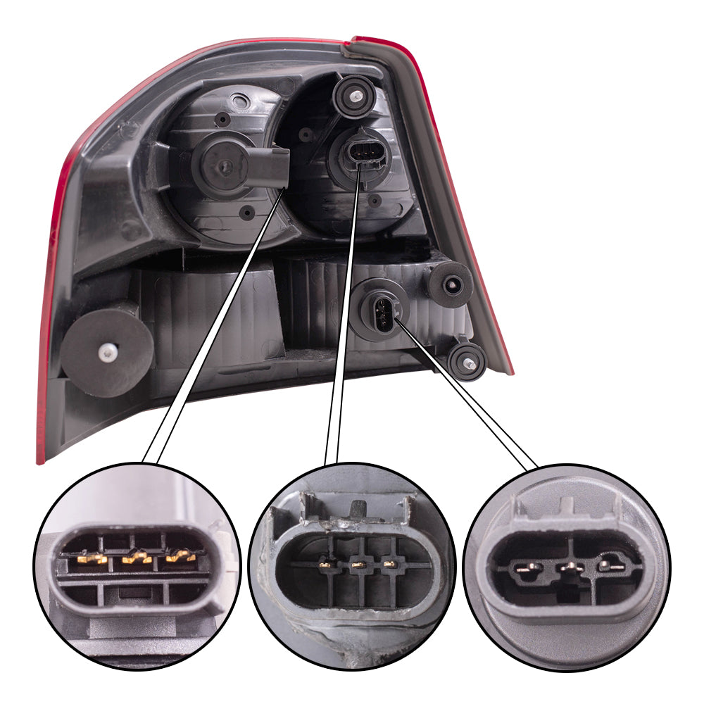 Brock Replacement Passenger Tail Light Compatible with 2008-2010 Avenger 5303990AG