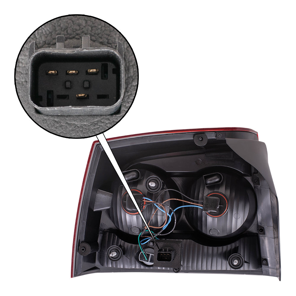 Brock Replacement Set Driver and Passenger Tail Light Compatible with 2009-2010 Charger 4806449AD 4806448AD