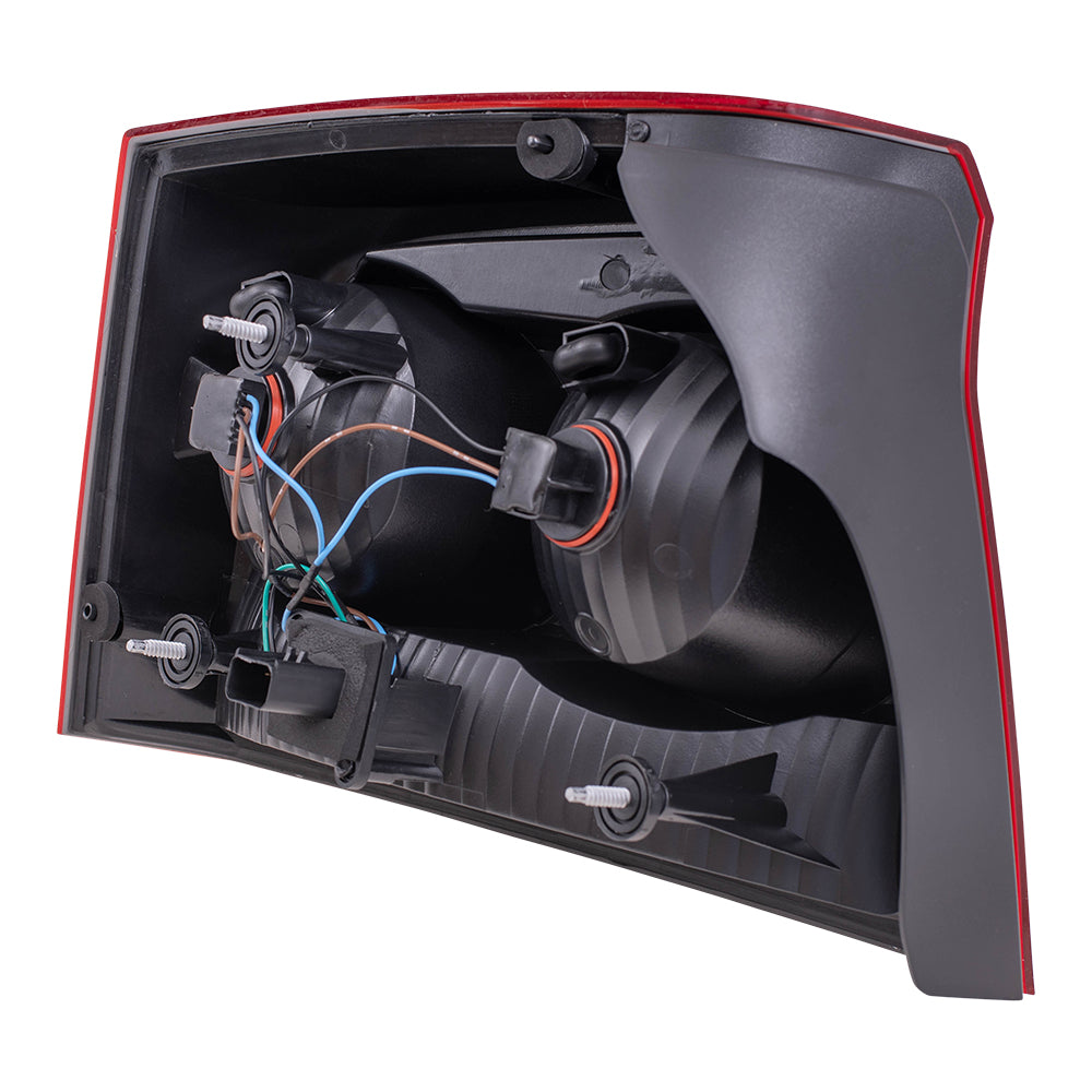 Brock Replacement Set Driver and Passenger Tail Light Compatible with 2009-2010 Charger 4806449AD 4806448AD