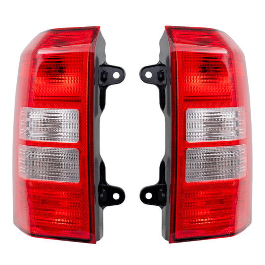 Brock Replacement Set Driver and Passenger Tail Lights Compatible with 2008-2017 Patriot 5160365AG 5160364AG