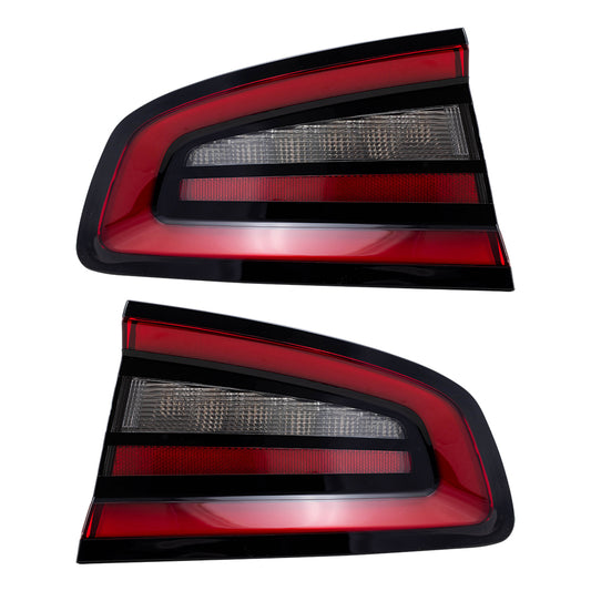Brock Replacement Set Driver and Passenger Quarter Panel Mounted Tail Lights Compatible with 2015-2019 Charger