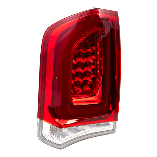 Brock Replacement Driver Tail Light with Chrome Compatible with 2015-2019 300