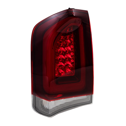 Brock Replacement Driver Tail Light with Black Trim Compatible with 2015-2019 300