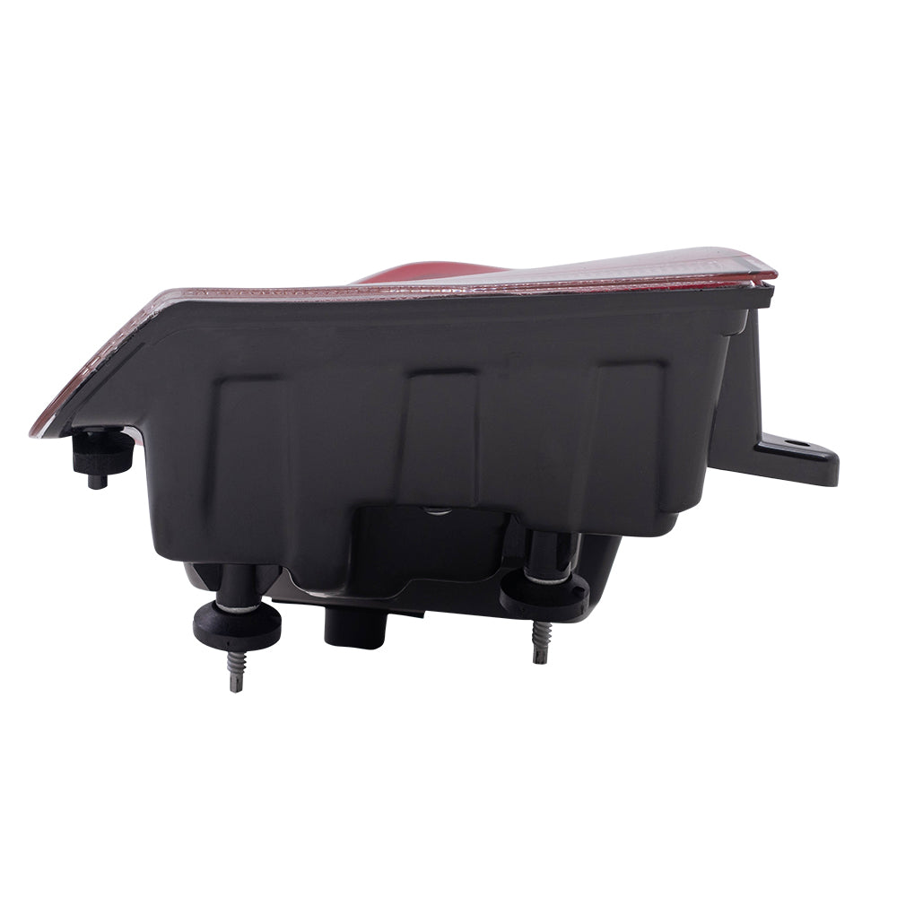 Brock Replacement Driver Tail Light with Black Trim Compatible with 2015-2019 300