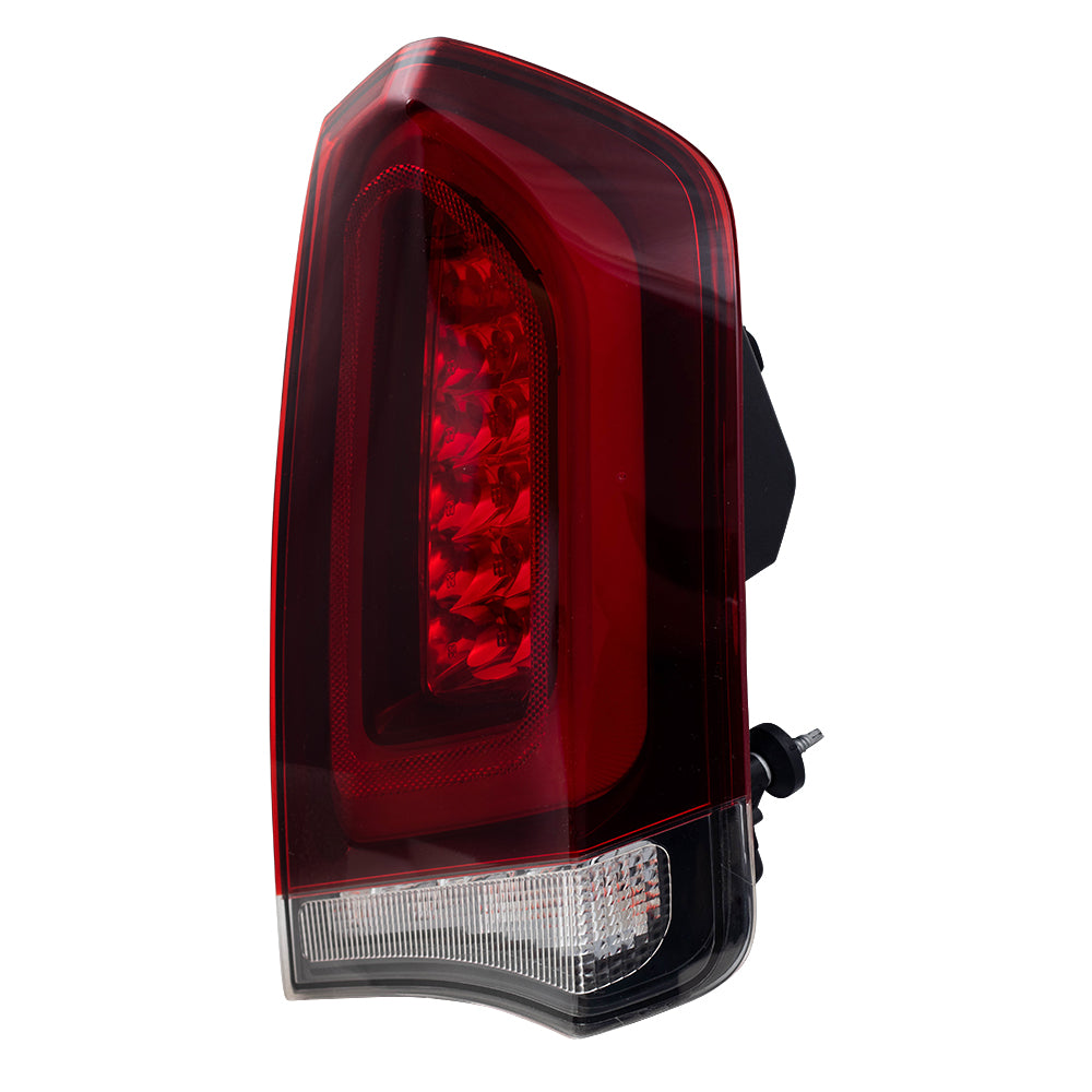 Brock Replacement Passenger Tail Light with Black Trim Compatible with 2015-2019 300