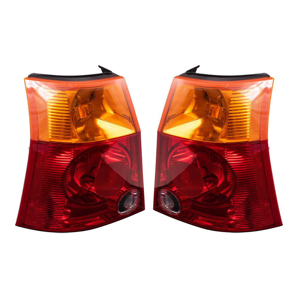 Brock Replacement Set Driver and Passenger Tail Lights Compatible with 2004-2008 Pacifica 5103331AB 5103330AA