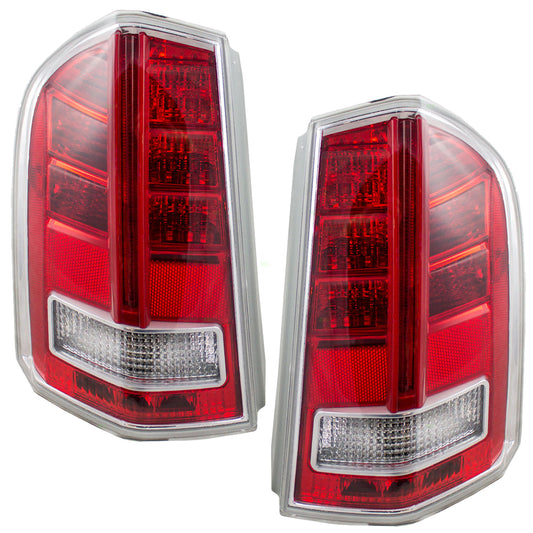 Brock Replacement Set Driver and Passenger Tail Lights Compatible with 2011-2014 300 68042171AE 68042170AE