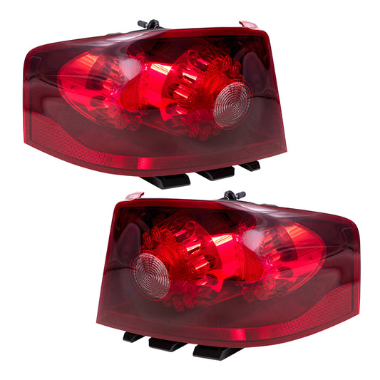 Brock Replacement Set Driver and Passenger Tail Lights Compatible with 2011-2014 Avenger 5182523AG 5182522AG