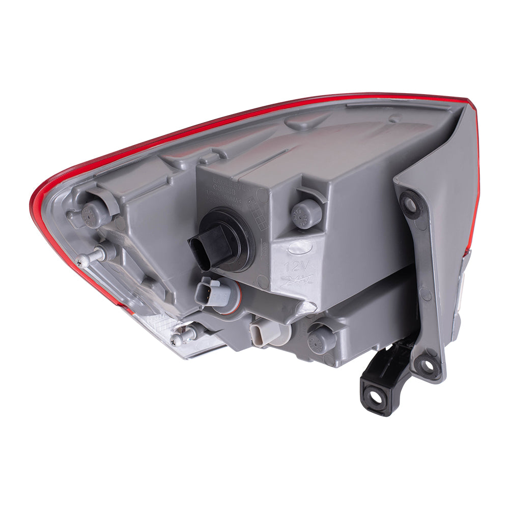 Brock Replacement Passenger Side Tail Light Assembly with Platinum Insert Body Mounted Panel Compatible with 2014-2020 Grand Cherokee
