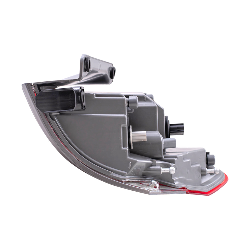 Brock Replacement Driver Side Tail Light Assembly with Gray Bezel without Platinum Insert Body Mounted Compatible with 14-20 Grand Cherokee