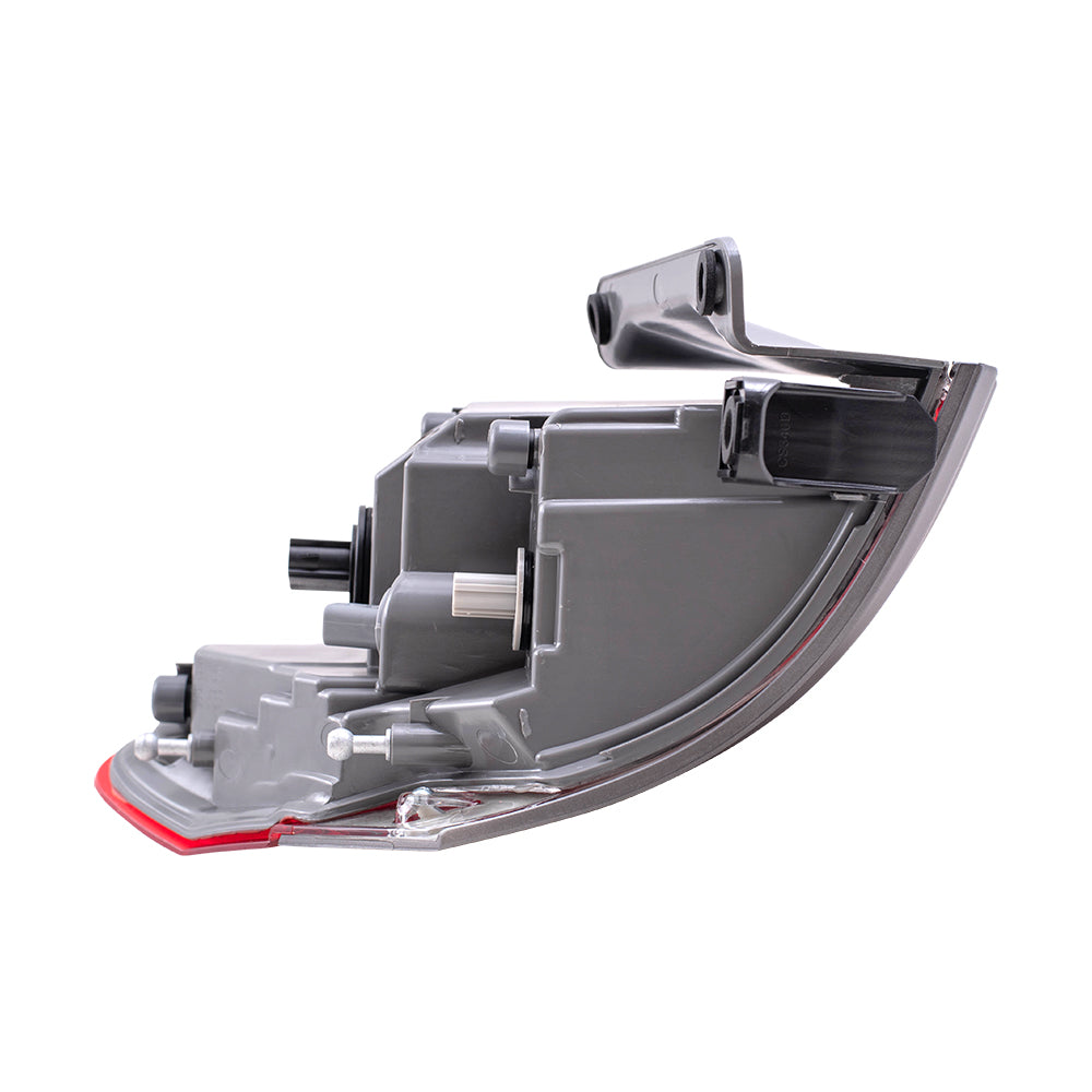 Brock Replacement Passenger Side Tail Light Assembly with Gray Bezel without Platinum Insert Body Mounted Compatible with 14-20 Grand Cherokee