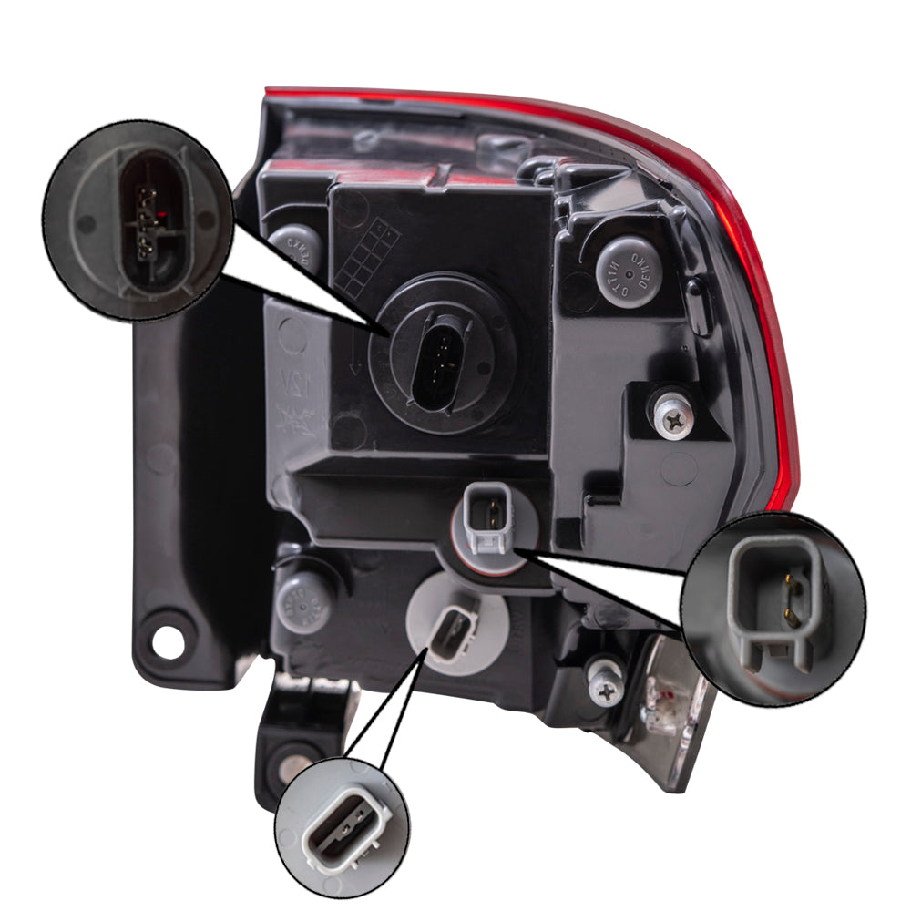 Tail Light Assembly Body Mounted Driver Side Left For 2014-2021 Jeep Grand Cherokee SRT/Trackhawk